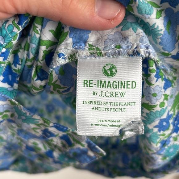 J. Crew Smocked Button Up Sleeveless Blouse in Liberty Fabric - M - Picture 6 of 9